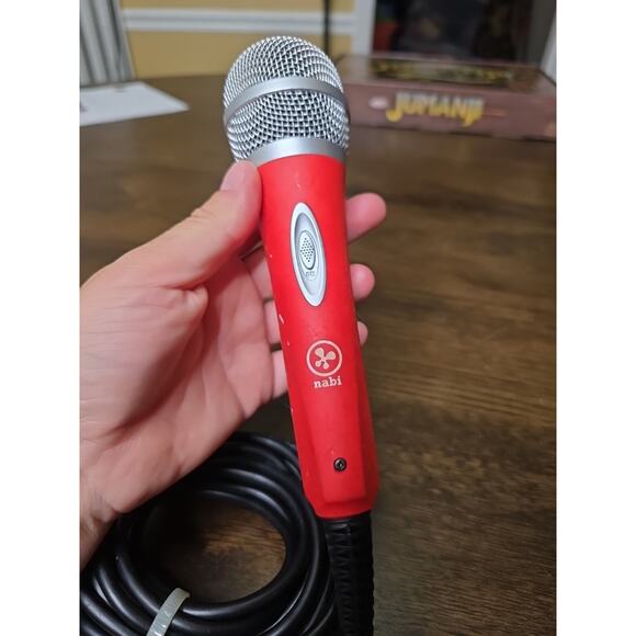 Nabi Wired Microphone with 1/4" Jack Red & Silver For NABI karaoke Machine - Picture 7 of 16